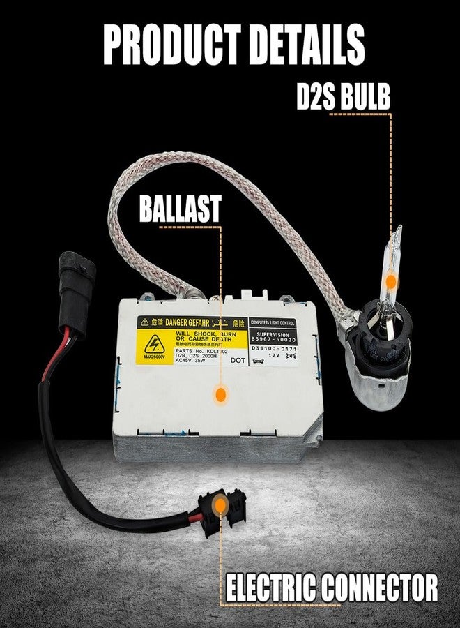 RANSOTO KDLT002 Xenon HID Headlight Ballast Compatible with Lexus IS300 ES300 ES330 LS430 SC430 RX300 RX330 RX350 Toyota Avalon Sienna Prius Celica Mazda 6 RX-8 with D2S Bulb - Image 2